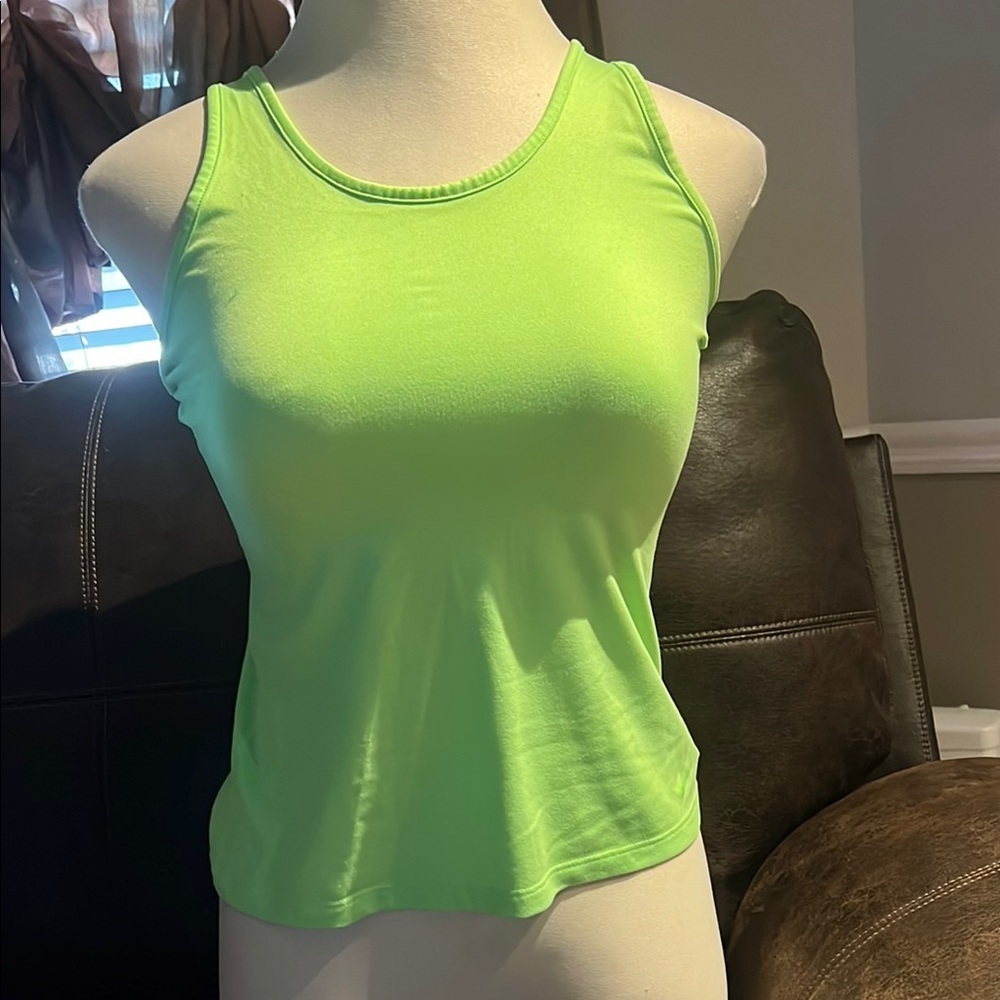 Nike Green Fitted Crop Tank Top